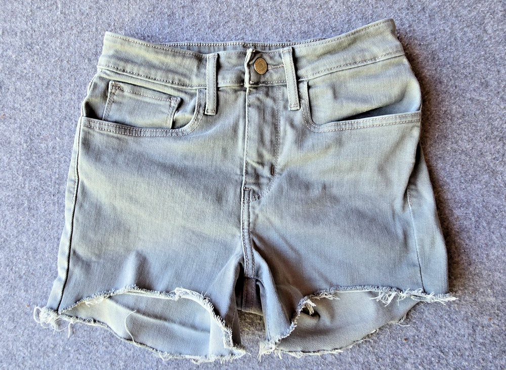 Levi's Women's Cutoff Shorts Factory Sample Size 27 Light Grey Wash 26x2.5